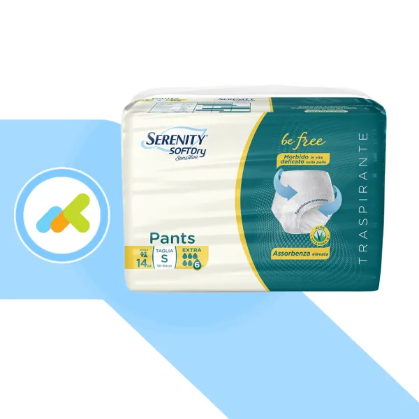 Serenity - Serenity Softdry Pants Extra | Mutandine Assorbenti | Incontinenza Grave | 14 Pezzi S Box Extra