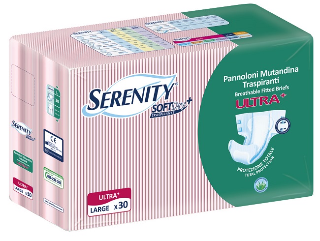 Serenity Soft Dry Ultra Pannoloni Mutandina Traspiranti Con Aloe Taglia L 30 Pezzi