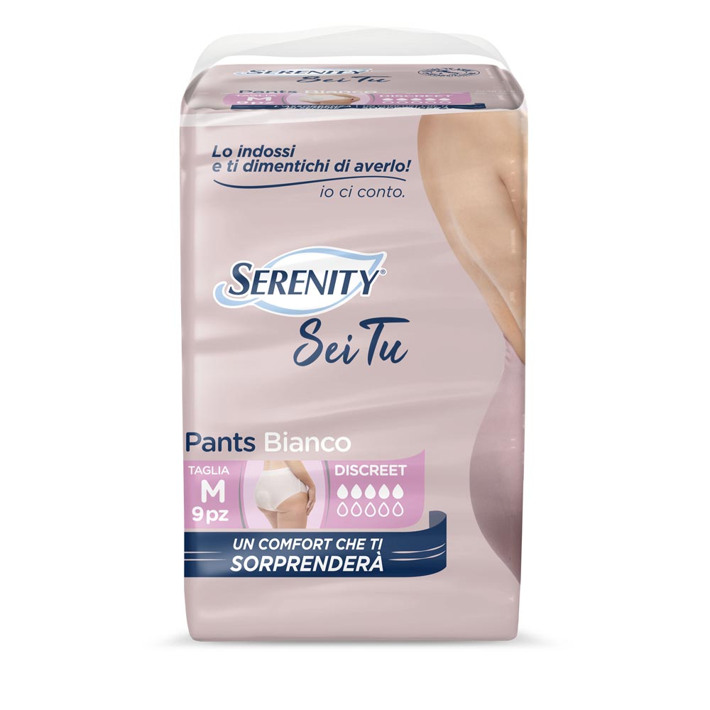 Serenity Sei Tu - Discreet Pants Pannolone a Mutandina Taglia M, 9 Pezzi