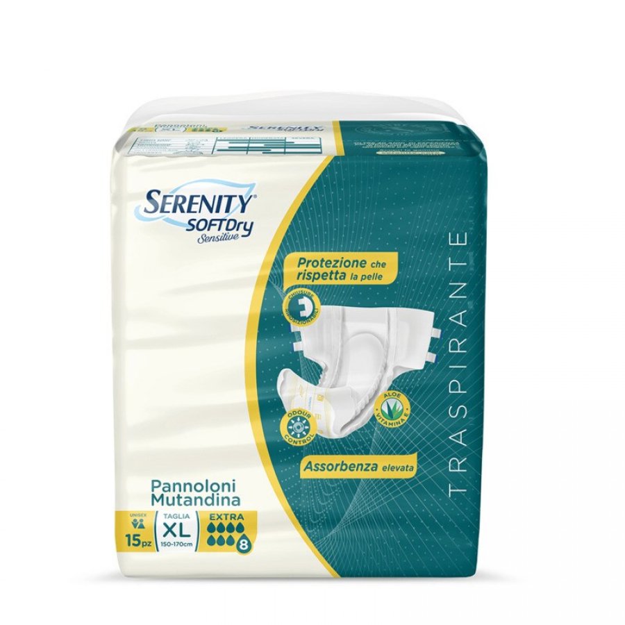 Serenity Soft Dry Extra Pannoloni Per Incontinenza Taglia Xl 15 Pezzi