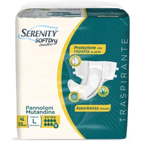 Serenity Pannolone Mutandina Sd Sensitive Super Assorbenza Taglia Xl 15 Pezzi