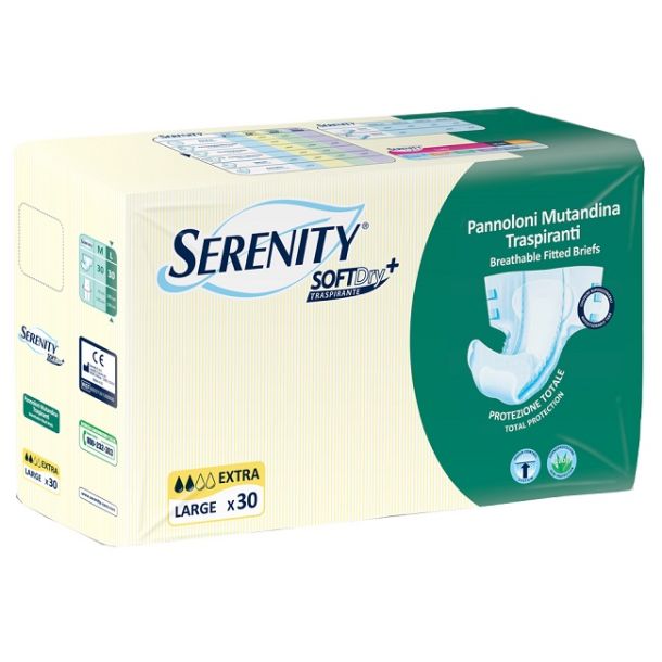 Serenity Soft Dry Extra Pannoloni Per Incontinenza Taglia L 30 Pezzi