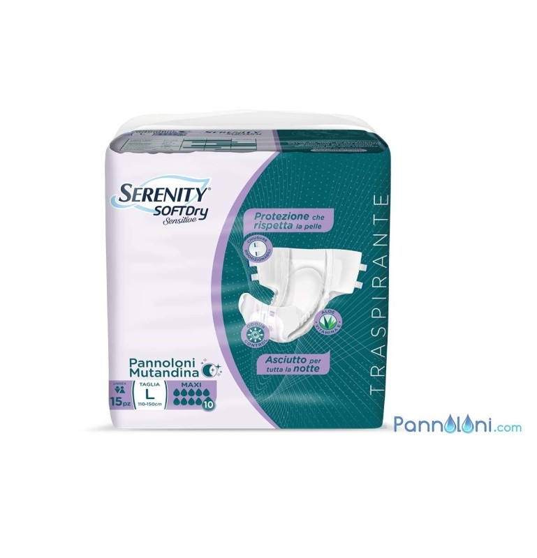 Serenity Maxiplus Pannoloni Mutandina Per Incontinenza Taglia L 15 Pezzi