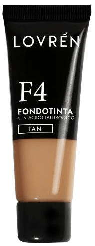 Lovrén Make Up - F4 Fondotinta con Acido Ialuronico Tan, 25ml