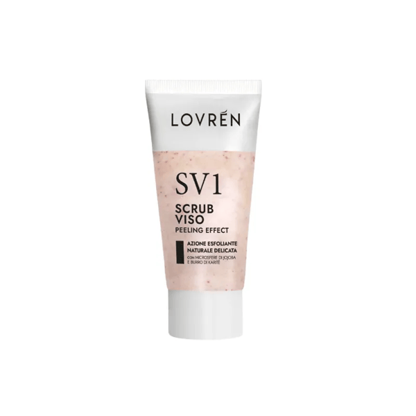 Lovren Scrub Viso Peeling Effetto Levigante per pelle Luminosa e Levigata 50 ml