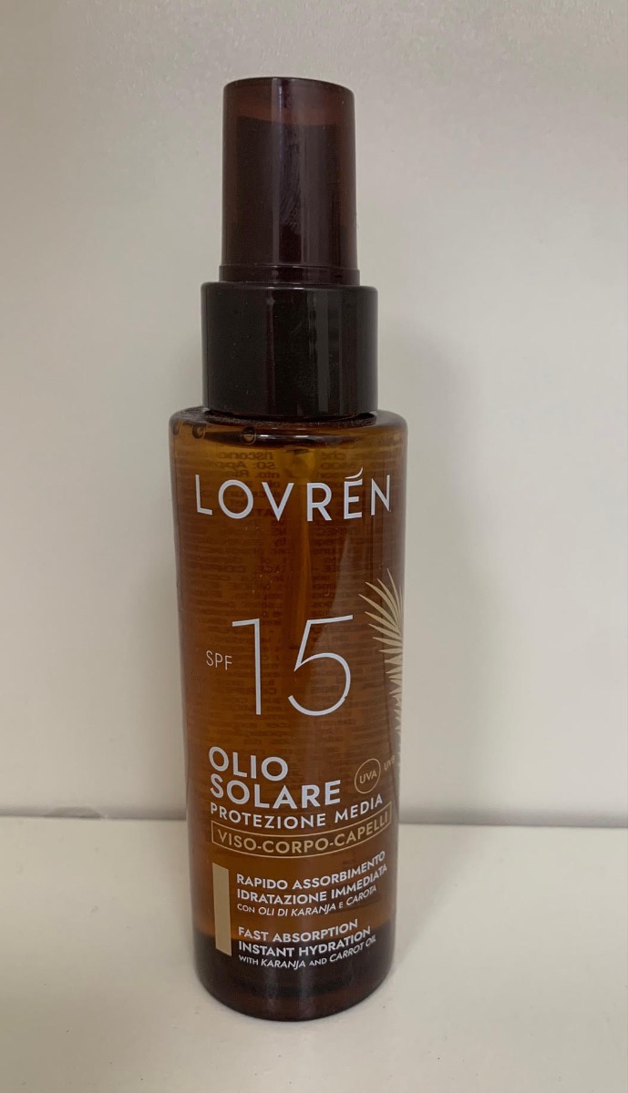 Lovren Double Sun Olio Solare SPF15 Protezione Media Idratazione Immediata 100 ml