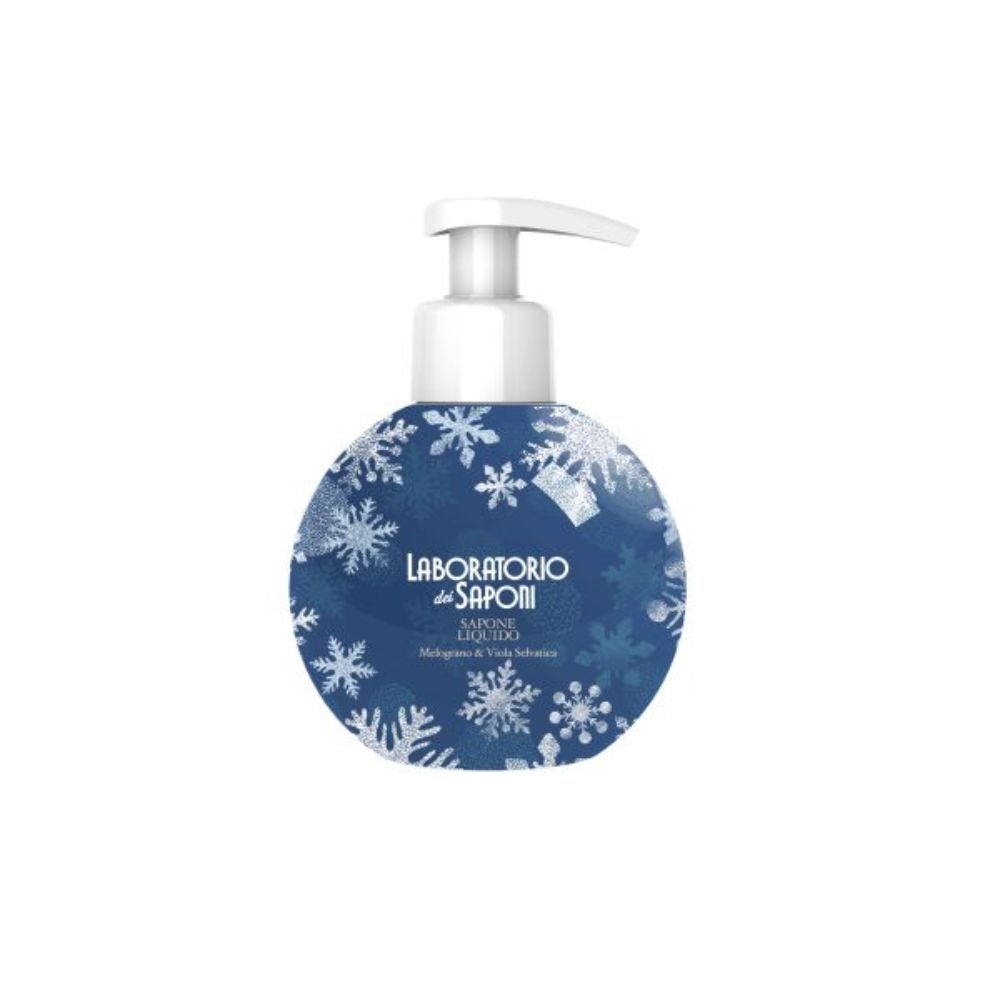 Laboratorio dei Saponi Winter Mood - Sapone Liquido Ice Profumo Melograno e Viola Selvatica, 240ml
