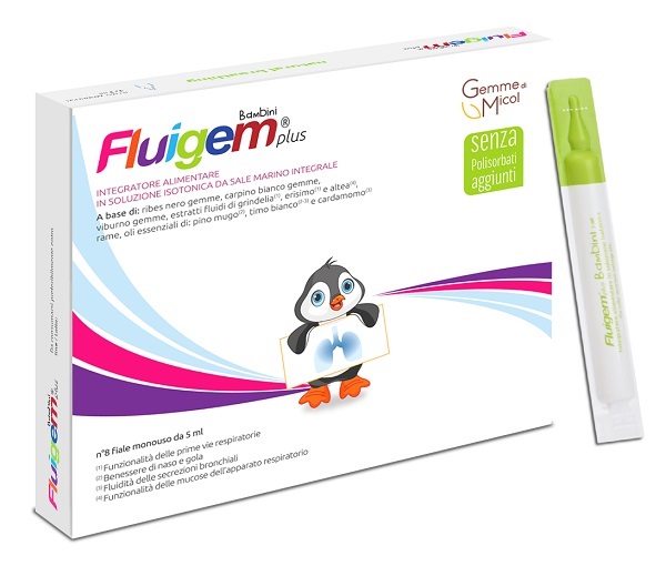Fluigem Plus Bambini Integratore Per Il Benessere Delle Vie Respiratorie 8 Fiale Monouso Da 5ml — confronto prezzi