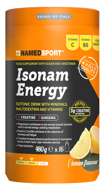 Isonam Energy Lemon Flavour 480 g Polvere per soluzione orale