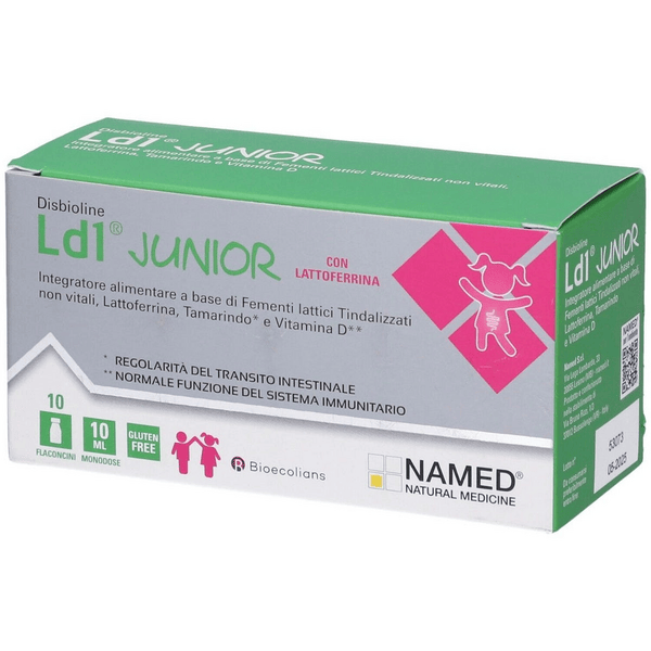 Named Disbioline LD1 Junior Integratore di Fermenti Lattici e Vitamina D 10 Flaconcini da 10 ml