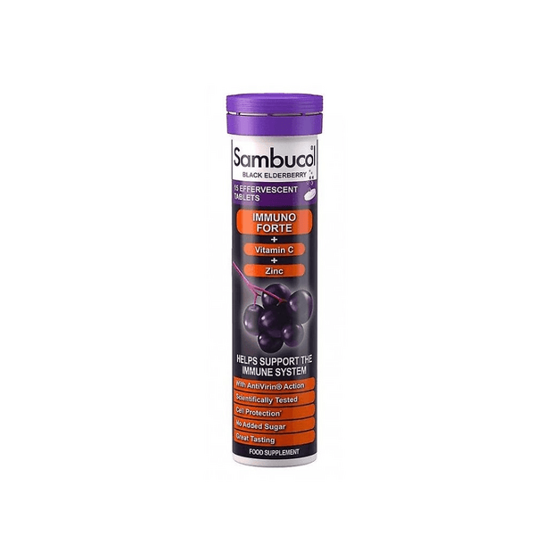 Sambucol Immuno Forte Effervescente Integratore Per Il Supporto Del Sistema Immunitario 15 Compresse — confronto prezzi