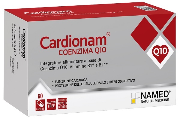 Named Cardionam - Coenzima Q10 Integratore Alimentare Funzione Cardiaca, 60 capsule