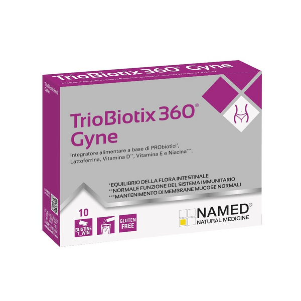 Triobiotix 360 Gyne Integratore il Benessere della Flora Intestinale Femminile 10 Bustine