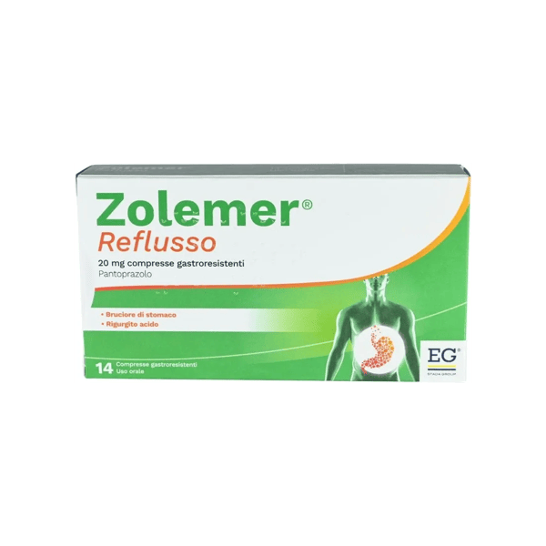 Zolemer Reflusso 14 Compresse per Bruciore di Stomaco e Rigurgito Acido