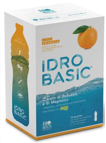Idrobasic Integratore Magnesio Potassio Gusto Arancia 15 Buste