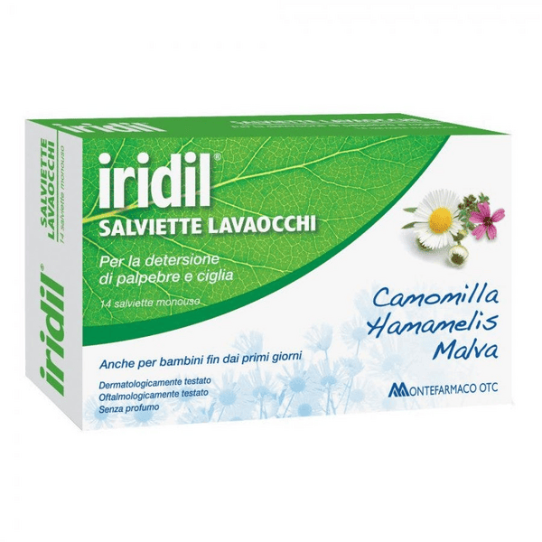 Iridil Salviette Lavaocchi Monouso 14 Pezzi