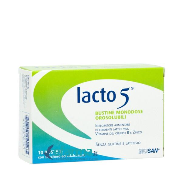 Lacto 5 Integratore Fermenti Lattici 10 Bustine Orosolubili