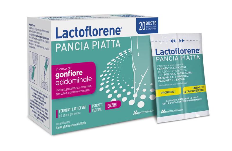 Lactoflorene Pancia Piatta Integratore Gonfiore Addominale 20 Bustine