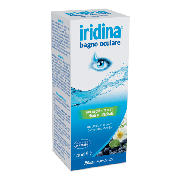 Iridina Bagno Oculare 120 ml per Occhi Arrossati Irritati e Stanchi