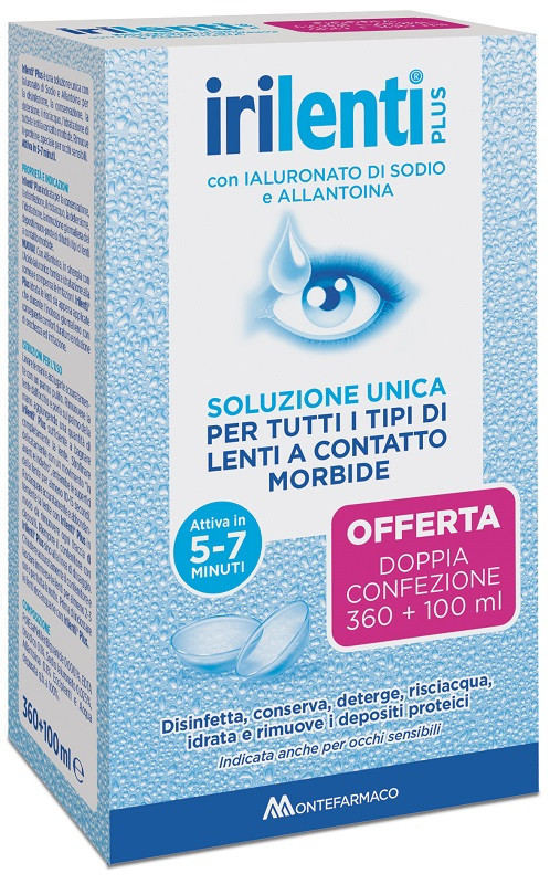 Irilenti Plus Soluzione Unica per Lenti a Contatto 360 ml + 100 1 pz