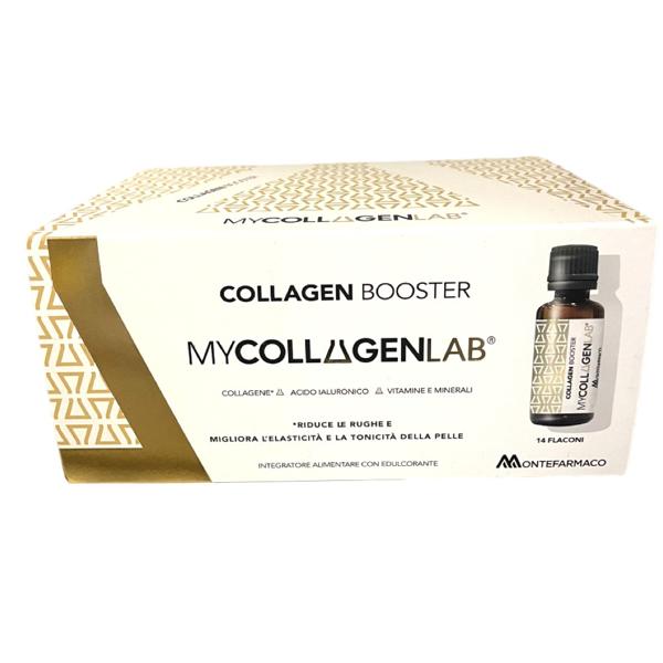 MyCollagenLab Collagen Booster 14 Flaconcini Integratore di Collagene Marino Anti-Rughe