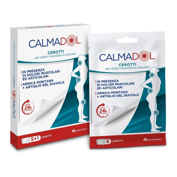 Calmadol Cerotto Arnica e Artiglio Del Diavolo per Alleviare i Dolori Articolari 6 Pezzi