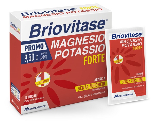 Briovitase Forte Arancia Integratore Di Magnesio e Potassio 10 Bustine