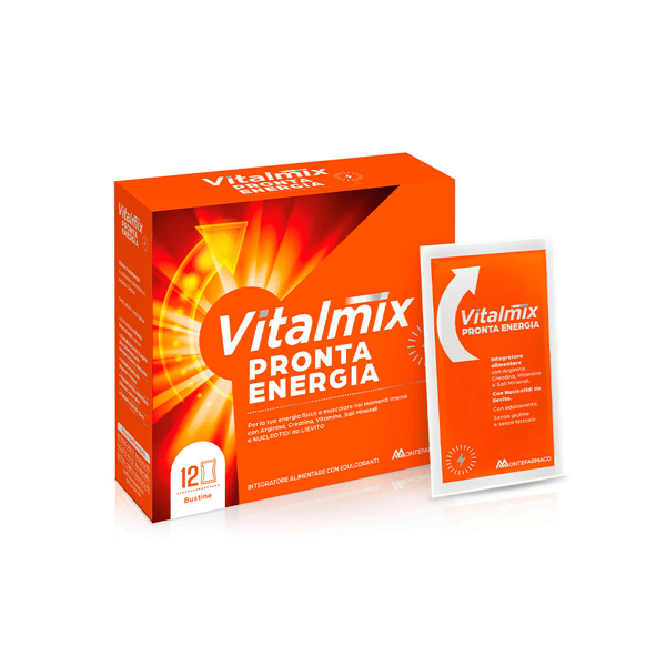 Vitalmix Pronta Energia Integratore per Stanchezza Sistema Immunitario e Funzione Cognitiva 12 Bustine