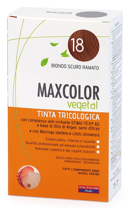 Vital Factors MaxColor Vegetal Tinta Tricologica 18 Biondo Scuro Ramato