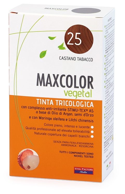 Vital Factors MaxColor Vegetal Tinta Tricologica 25 Castano Tabacco — confronto prezzi