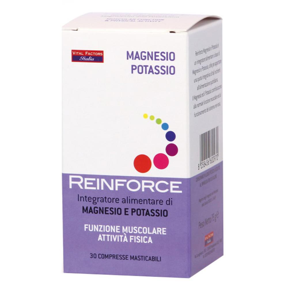 Vital Factors Reinforce Magnesio + Potassio Integratore, 30Compresse Masticabili — confronto prezzi