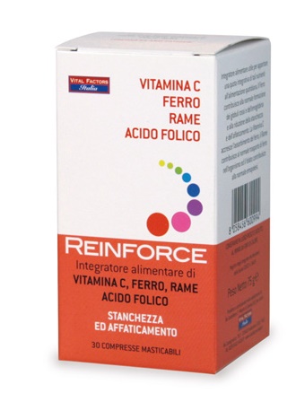 Vital Factors Reinforce - Ferro + Vitamina C + Rame + Acido Folico, 30 Compresse — confronto prezzi