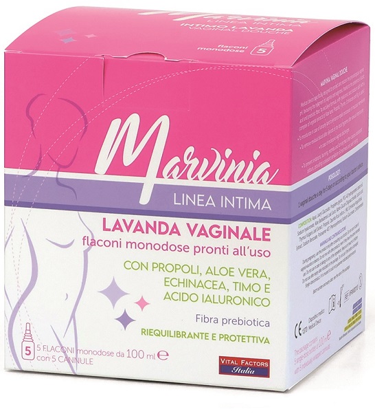 Vital Factors Marvinia Lavanda Vaginale Monouso , 5 flaconi da 100ml