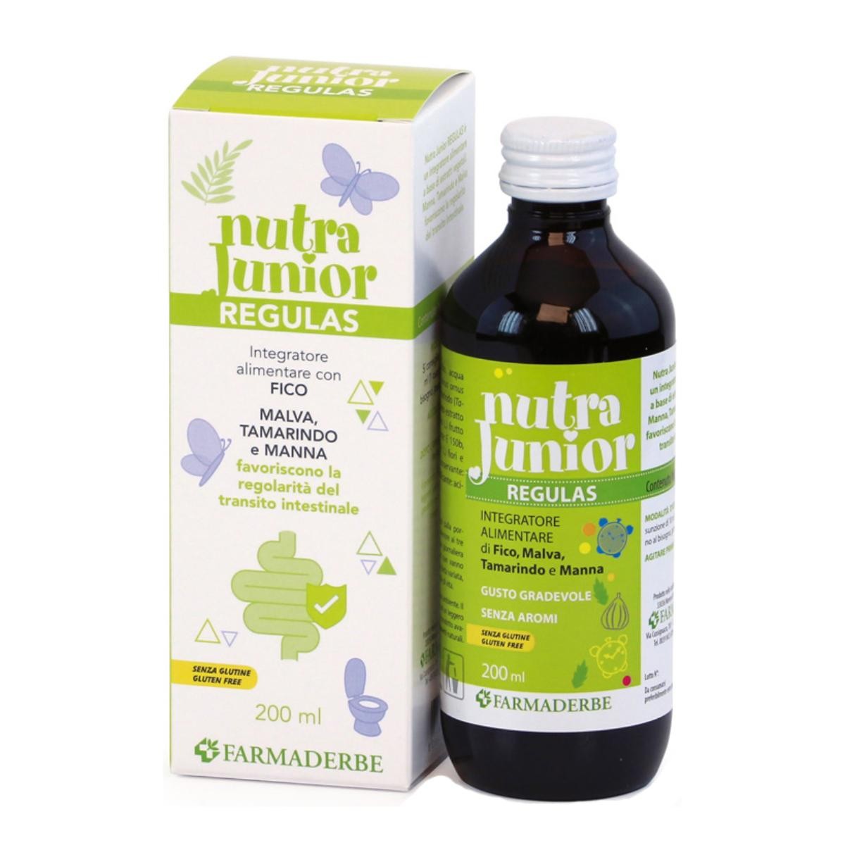 Farmaderbe Nutra Junior Regulas Integratore Alimentare Transito Intestinale per Bambini, 200ml — confronto prezzi