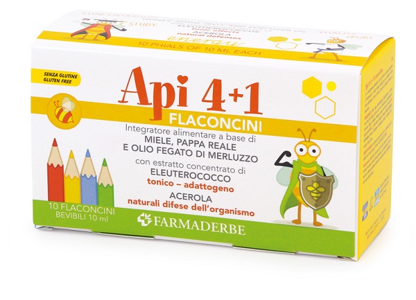 Farmaderbe Api 4+1 Integratore Alimentare, 10 Flaconcini — confronto prezzi