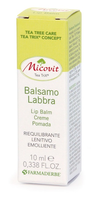 Farmaderbe Micovit - Balsamo Labbra Lenitivo ed Emolliente, 10ml