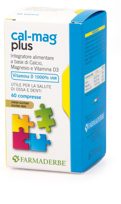 Farmaderbe Cal Mag Plus Integratore Alimentare, 60 Compresse — confronto prezzi