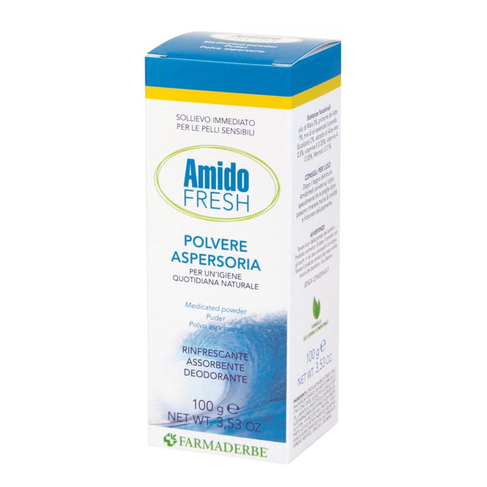 Amido Fresh Polvere Aspersoria Rinfrescante Assorbente Deodorante 100 Grammi