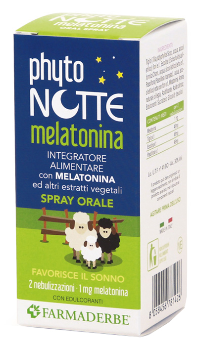 Phyto Notte Melatonina Sos Integratore Per Il Riposo Notturno Spray Orale 30ml