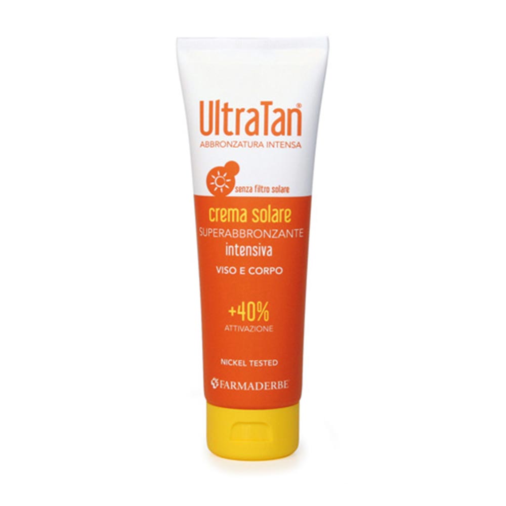 Ultra tan crema solare superabbronzante intensiva viso &amp; corpo +40% attivazione 125 ml