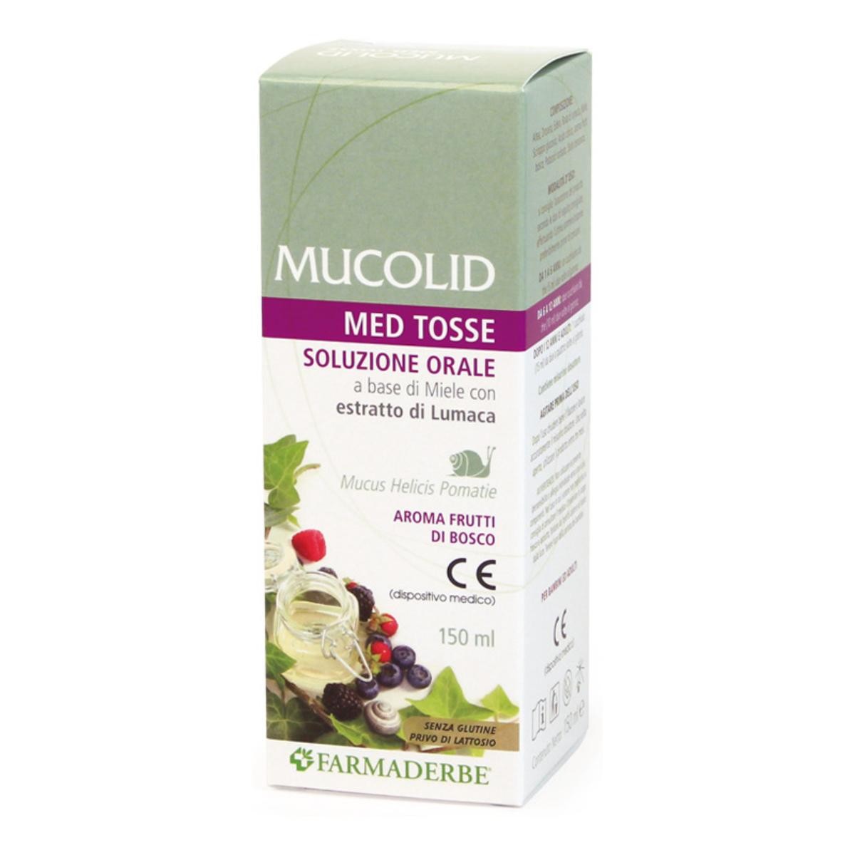 Farmaderbe Mucolid - Med Tosse Soluzione Orale Aroma Frutti di Bosco, 150ml
