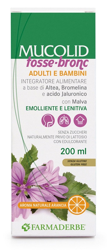 Farmaderbe Mucolid - Tosse Bronc Sciroppo Emolliente, 200ml