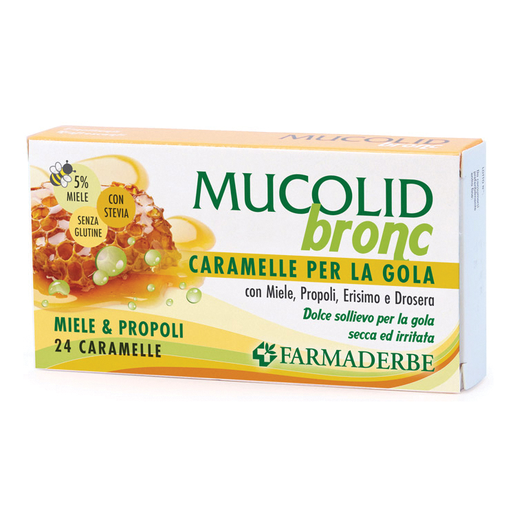 Mucolid bronc miele &amp; propoli 24 caramelle — confronto prezzi