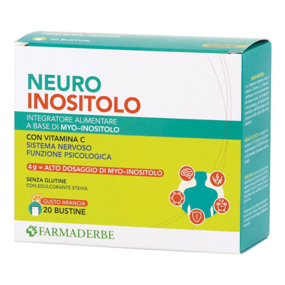 Farmaderbe Neuro Inositolo Integratore Sistema Nervoso, 20 bustine