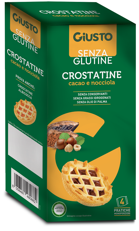 Giusto Senza Glutine Crostatina Al Cacao 4 Pezzi