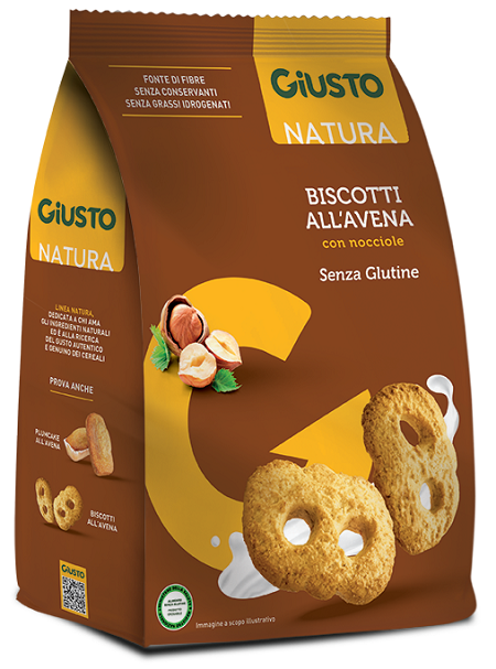 GIUSTO S/G BISCOTTI AVENA NOCC