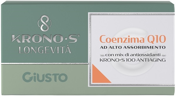 Giusto Kronos Longevità Coenzima Q10 Ad Alto Assorbimento Con Un Mix Di Antiossidanti 20 Compresse