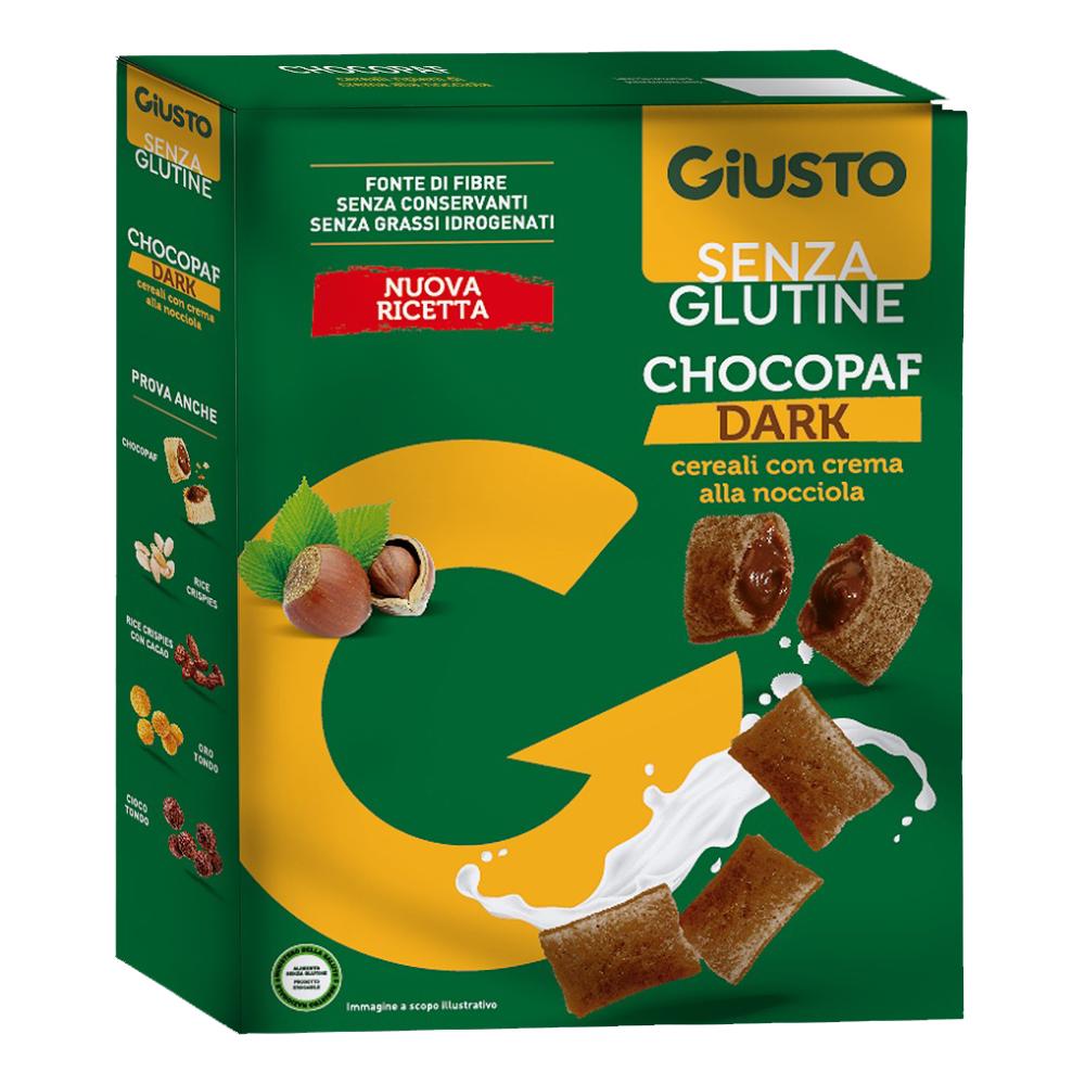 Giusto senza glutine chocopaf dark 250 g