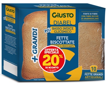 Giusto Diabel Fette Biscottate 2 pezzi da 75 g Taglio Prezzo — confronto prezzi