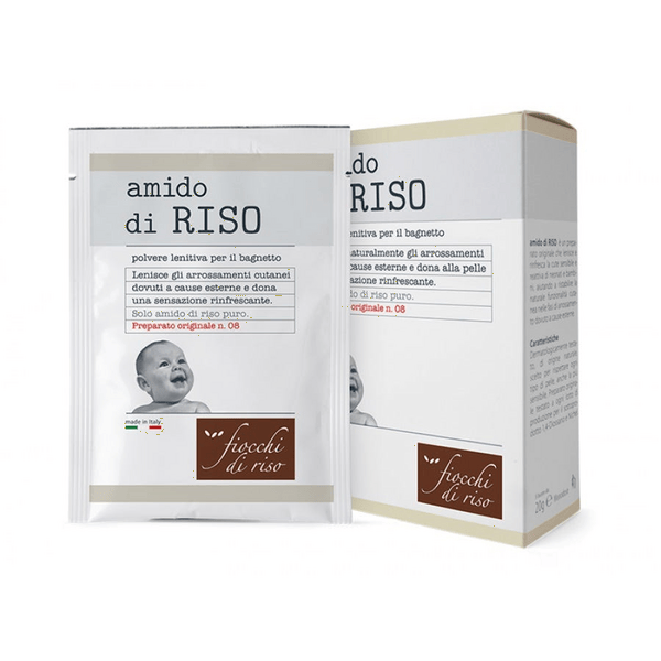 Fiocchi di Riso Amido di Riso Polvere Lenitiva per il Bagnetto 5x20 g